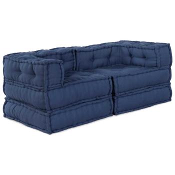 ARDEBO.de - Modulare Poufs 2er Set Indigo Stoff