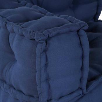 Modulare Poufs - 4er Set aus Indigo Stoff