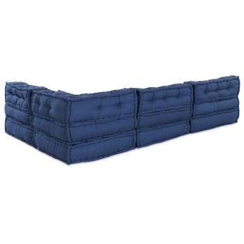 Modulare Poufs - 4er Set aus Indigo Stoff