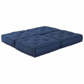 Modulare Poufs 2er Set Indigo Stoff