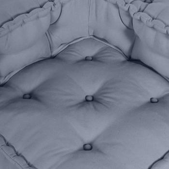 4-Sitzer Modular Pouffe Sofa Umwandelbar Graue Stoff