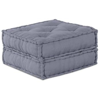 2-Sitzer Modular Pouffe Sofa Umwandelbar Graues Gewebe