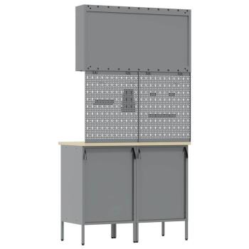 5-teiliges Werkbank-Set in Rotem Stahl