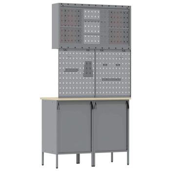 6-teiliges Werkbankset aus rotem Stahl