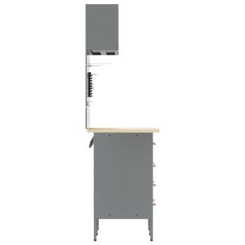 Arbeitsschrankset mit Schubladen mit Regal 5 stk. Rot