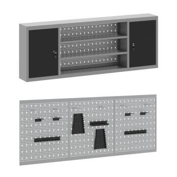 7-teiliges Werkbank-Set Schwarz Stahl