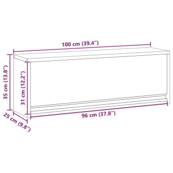 10-teiliges Werkbank- und Pegboard-Set Schwarz MDF und Metall