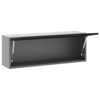 10-teiliges Werkbank- und Pegboard-Set Schwarz MDF und Metall