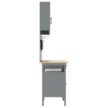 8-teiliges Werkbank-Set Schwarz Stahl