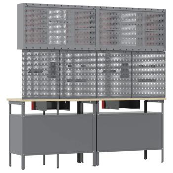 8-teiliges Werkbank-Set Rotstahl