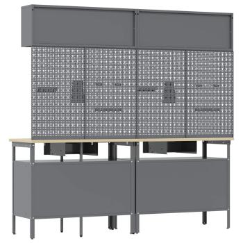 ARDEBO.de - 8-teiliges Werkbankset aus schwarzem Stahl