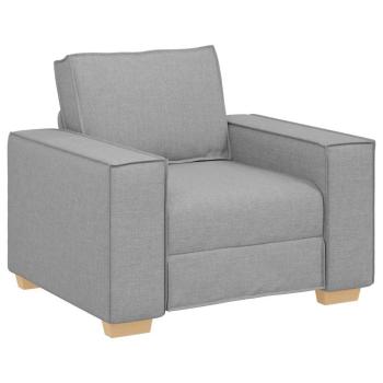 3-teilige Sofaset mit Kissen in Wolken-Grauem Stoff