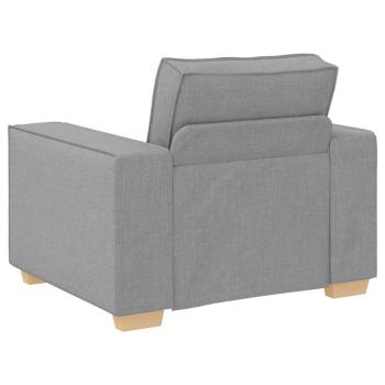 3-teilige Sofaset mit Kissen in Wolken-Grauem Stoff