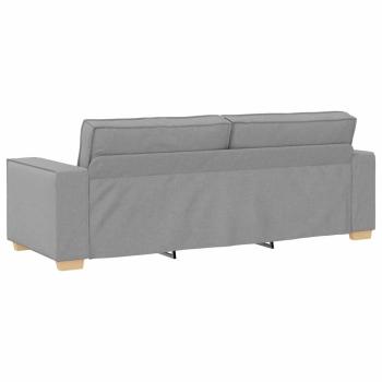 3-teilige Sofaset mit Kissen in Wolken-Grauem Stoff