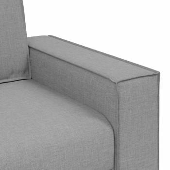 3-teilige Sofaset mit Kissen in Wolken-Grauem Stoff
