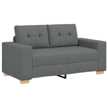 3-teiliges Sofaset mit Kissen in Dunkelgrau