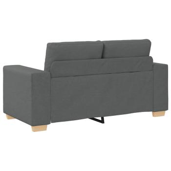 3-teiliges Sofaset mit Kissen in Dunkelgrau