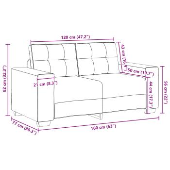 3-teilige Sofagarnitur mit Kissen, Dunkelgrau Samt