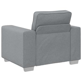 3-teiliges Sofaset mit Kissen in hellem Grau