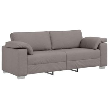 ARDEBO.de - 3-teiliges Sofaset mit Kissen aus taupefarbenem Stoff