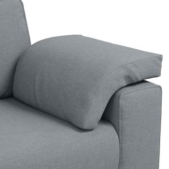 Sofa 2 pcs Hellgrau 219 x 80 x 82 cm Stoff