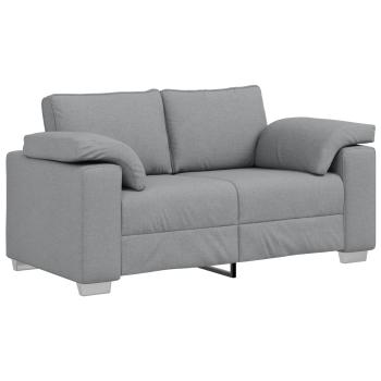 Sofa 2 pcs Hellgrau 219 x 80 x 82 cm Stoff