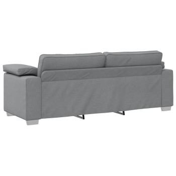 Sofa 2 pcs Hellgrau 219 x 80 x 82 cm Stoff
