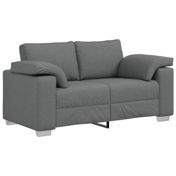 2er Sofa-Set mit Kissen in Dunkelgrau