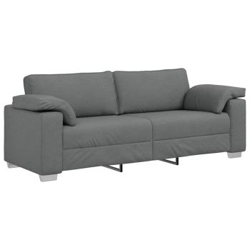 2er Sofa-Set mit Kissen in Dunkelgrau