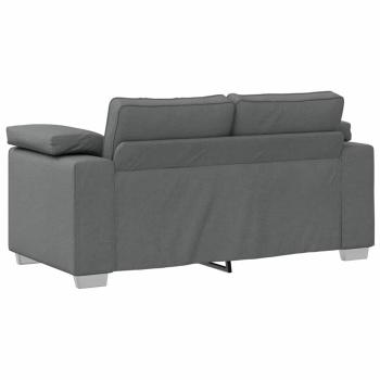 2er Sofa-Set mit Kissen in Dunkelgrau