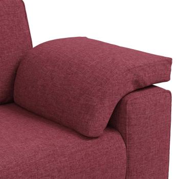 2-teiliges Sofaset mit Kissen Weinrot Stoff