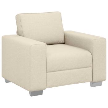 2-teiliges Sofaset mit Kissen Taupe Stoff