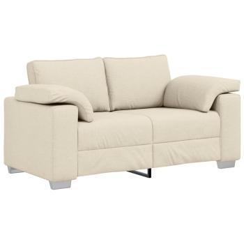 2-teiliges Sofaset mit Kissen Taupe Stoff
