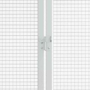 Vogelvoliere mit Erweiterung Anthrazit 112x442x141 cm Stahl