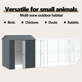 Vogelkäfig Anthrazit 621 x 208 x 247 cm Verzinkter Stahl