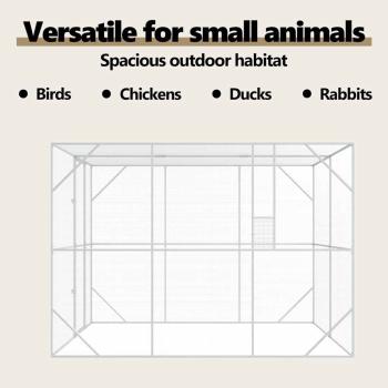 Vogelkäfig Anthrazit 210 x 304 x 213 cm Verzinkter Stahl