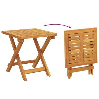 Rollbare Sonnenliege mit Tisch und Kissen aus massivem Akazienholz