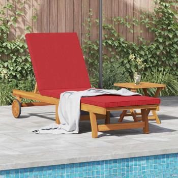 Rollen-Sonnenliege mit Tisch und Kissen aus solidem Akazienholz