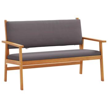3-teiliges Garten-Sofaset mit Kissen aus massivem Akazienholz