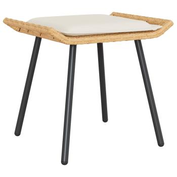 4-teilige Garten-Sofaset mit Kissen aus natürlichem Poly-Rattan