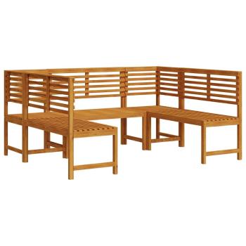 5-teiliges Gartenbank-Set aus massivem Akazienholz