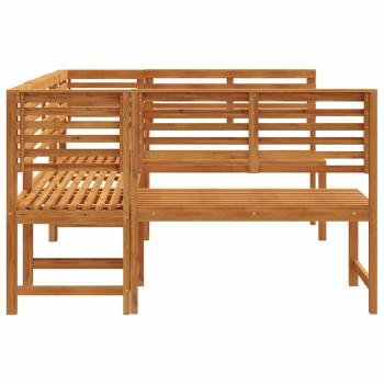 5-teiliges Gartenbank-Set aus massivem Akazienholz