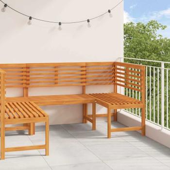 ARDEBO.de - 3-teiliges Gartenbank-Set aus solidem Akazienholz