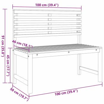 3-teiliges Gartenbank-Set aus solidem Akazienholz