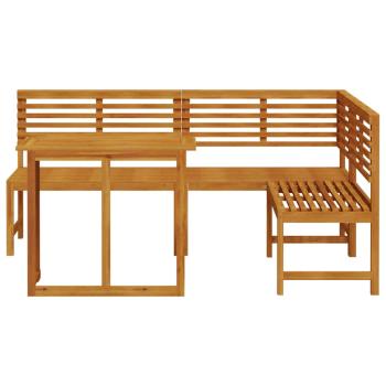3-teiliges Garten Bistro Set aus massivem Akazienholz