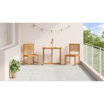 3-teiliges Bistro-Set für den Garten aus massivem Akazienholz