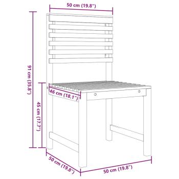 3-teiliges Bistro-Set für den Garten aus massivem Akazienholz