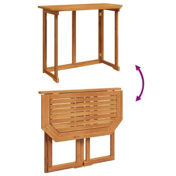4-teiliges Gartentischset aus massivem Akazienholz