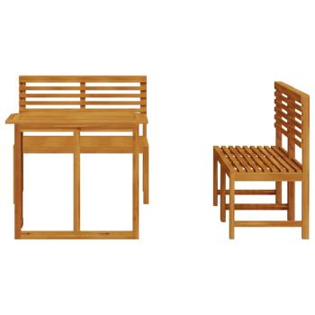 4-teiliges Gartentischset aus massivem Akazienholz