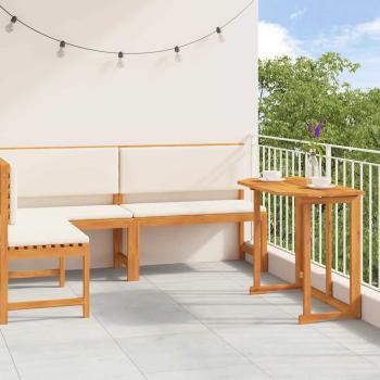 ARDEBO.de - 3-teilige Garten-Bistro-Sitzgruppe mit Kissen aus massivem Akazienholz